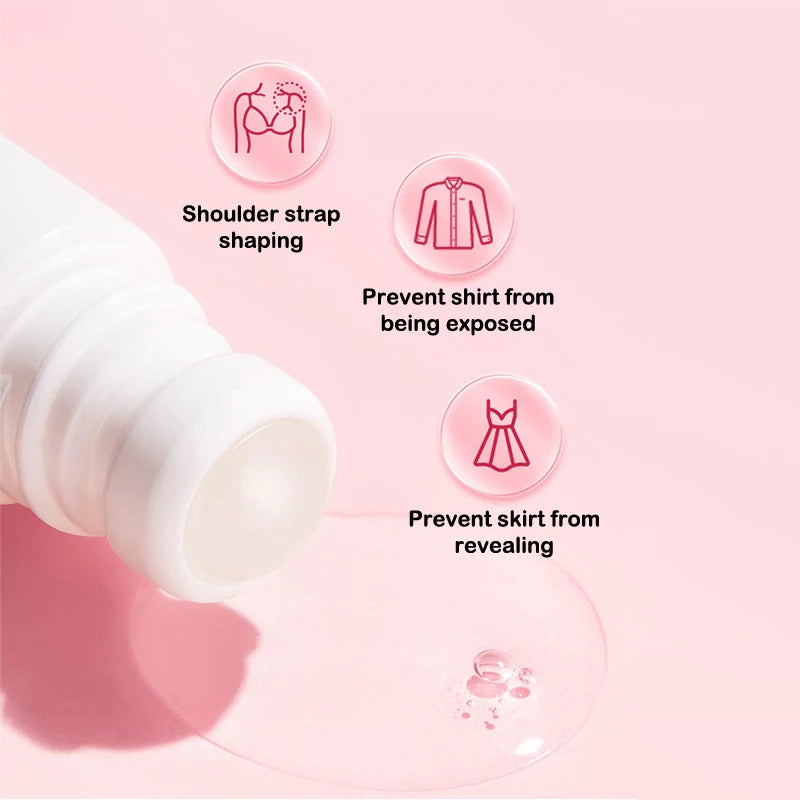20g Anti-Slip Glue Roll On Skin Adhesive For Clothing Dress Body Skin Anti-exposure Bra Non-slip Fixed